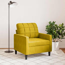 vidaXL sárga bársony kanapéfotel 60 cm