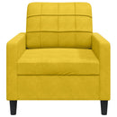 vidaXL sárga bársony kanapéfotel 60 cm