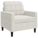 vidaXL krémszínű bársony kanapéfotel 60 cm