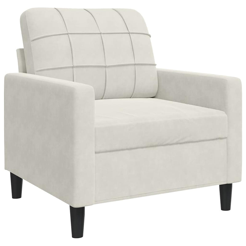 vidaXL krémszínű bársony kanapéfotel 60 cm