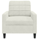 vidaXL krémszínű bársony kanapéfotel 60 cm