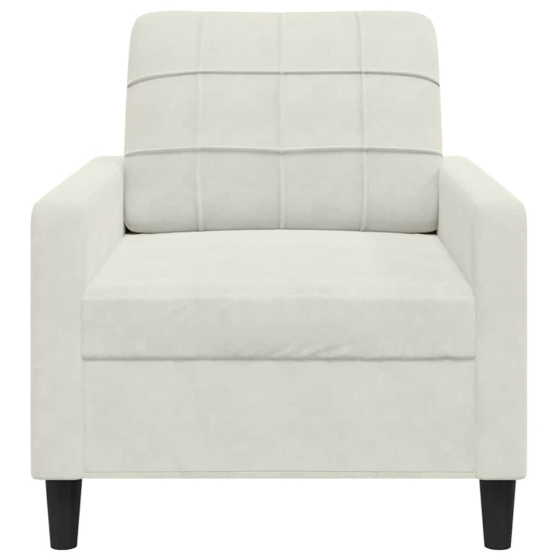 vidaXL krémszínű bársony kanapéfotel 60 cm