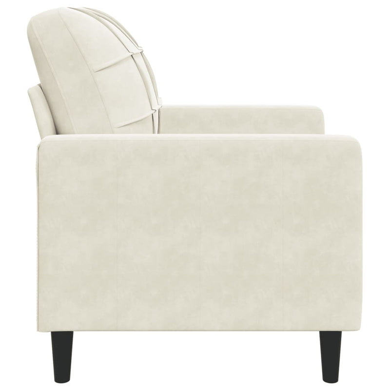 vidaXL krémszínű bársony kanapéfotel 60 cm