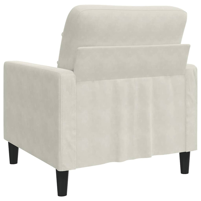vidaXL krémszínű bársony kanapéfotel 60 cm