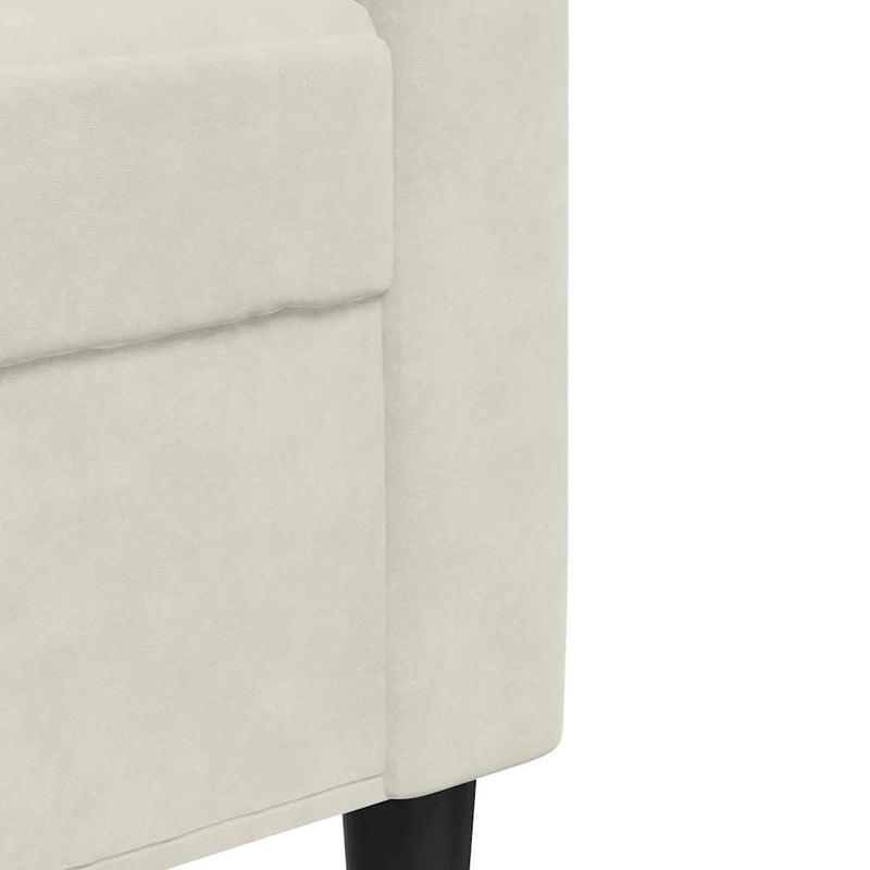 vidaXL krémszínű bársony kanapéfotel 60 cm