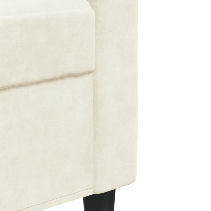 vidaXL krémszínű bársony kanapéfotel 60 cm