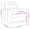 vidaXL krémszínű bársony kanapéfotel 60 cm
