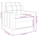 vidaXL krémszínű bársony kanapéfotel 60 cm