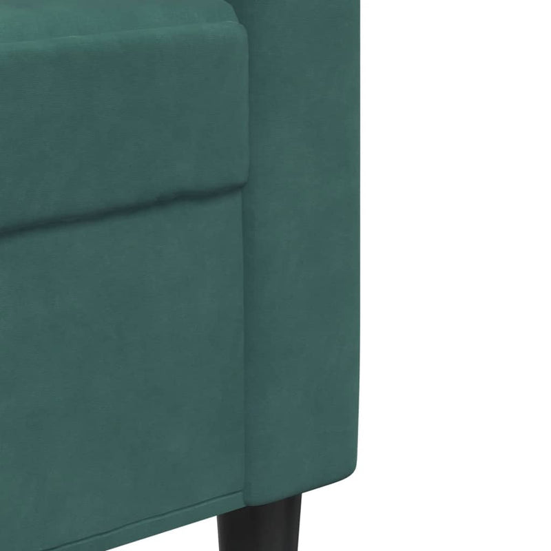 vidaXL kétszemélyes sötétzöld bársony kanapé 120 cm