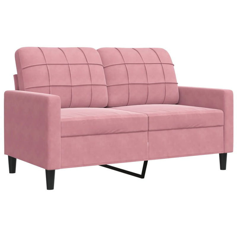 vidaXL kétszemélyes rózsaszín bársony kanapé 120 cm