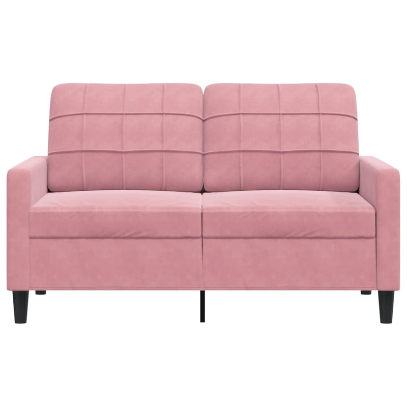 vidaXL kétszemélyes rózsaszín bársony kanapé 120 cm