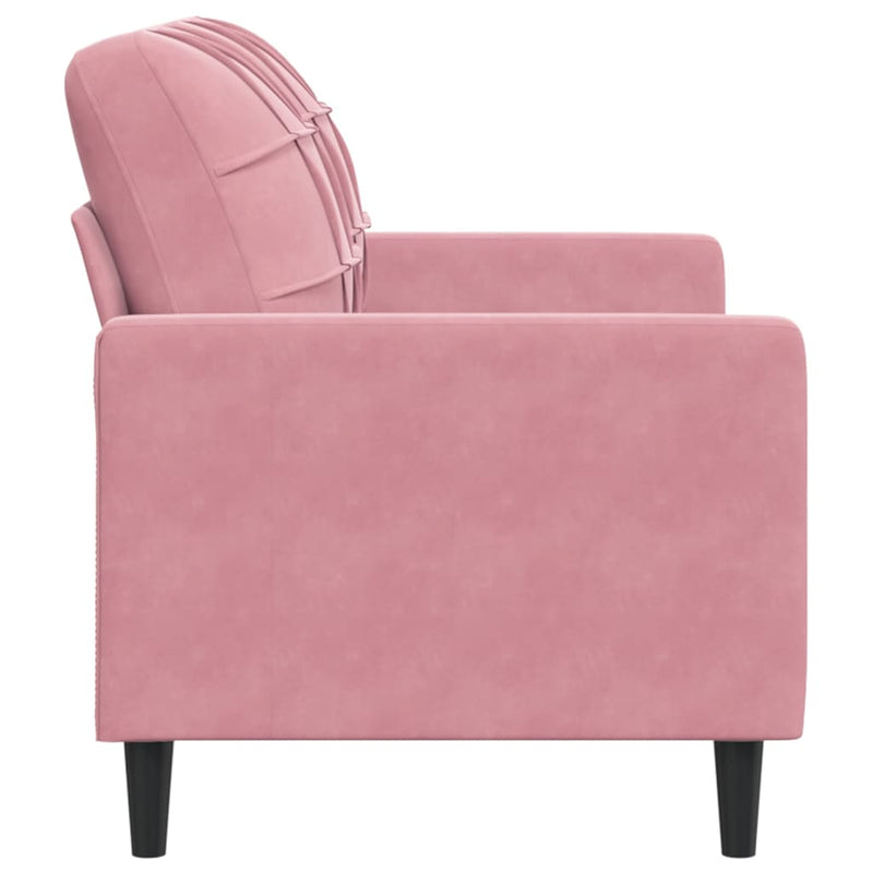 vidaXL kétszemélyes rózsaszín bársony kanapé 120 cm