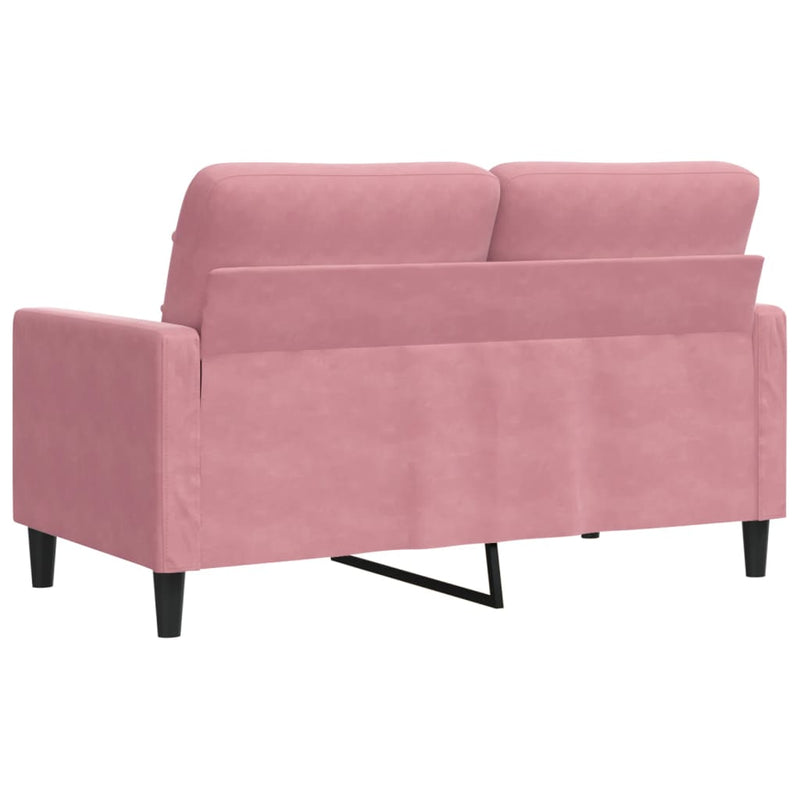vidaXL kétszemélyes rózsaszín bársony kanapé 120 cm
