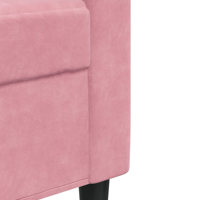 vidaXL kétszemélyes rózsaszín bársony kanapé 120 cm