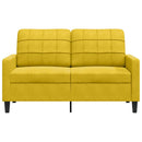 vidaXL kétszemélyes sárga bársony kanapé 120 cm