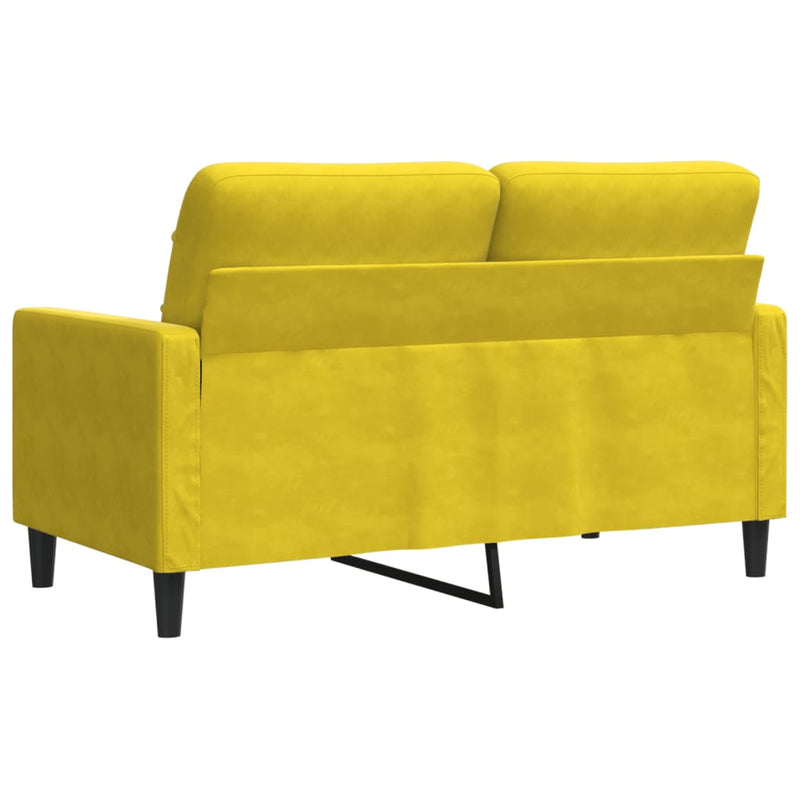 vidaXL kétszemélyes sárga bársony kanapé 120 cm