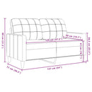 vidaXL kétszemélyes sárga bársony kanapé 120 cm