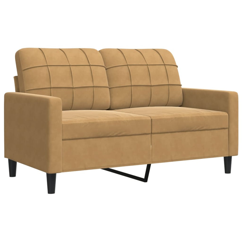 vidaXL kétszemélyes barna bársony kanapé 120 cm