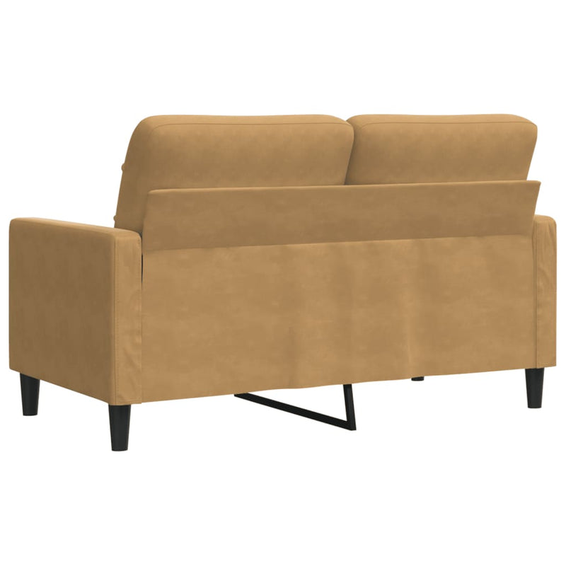 vidaXL kétszemélyes barna bársony kanapé 120 cm