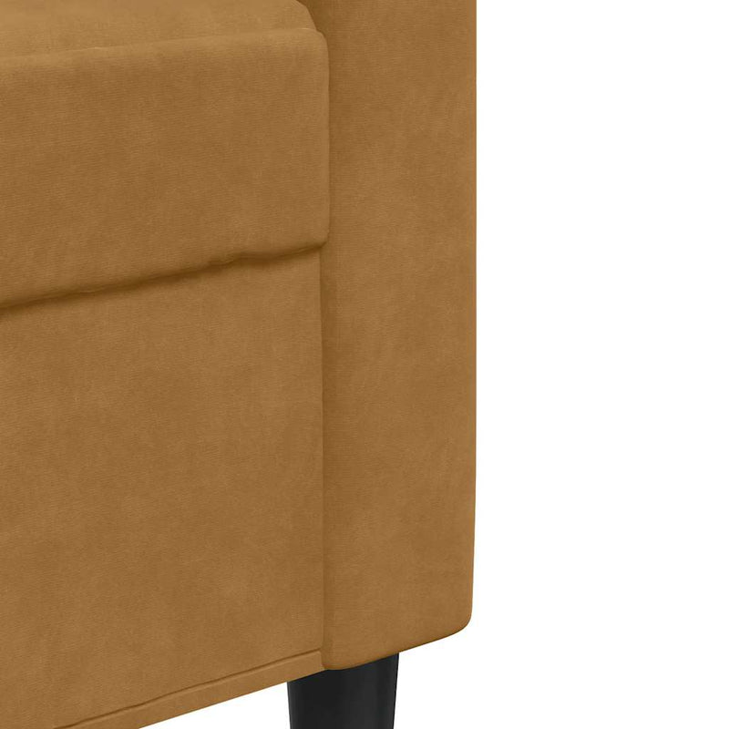 vidaXL kétszemélyes barna bársony kanapé 120 cm