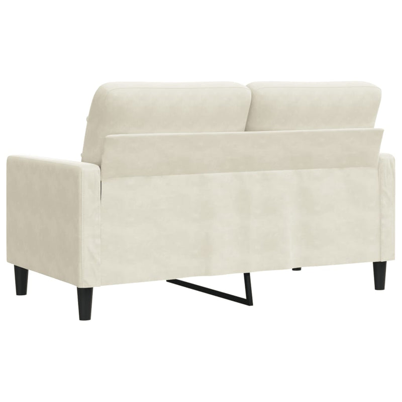 vidaXL kétszemélyes krémszínű bársony kanapé 120 cm