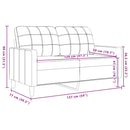 vidaXL kétszemélyes krémszínű bársony kanapé 120 cm