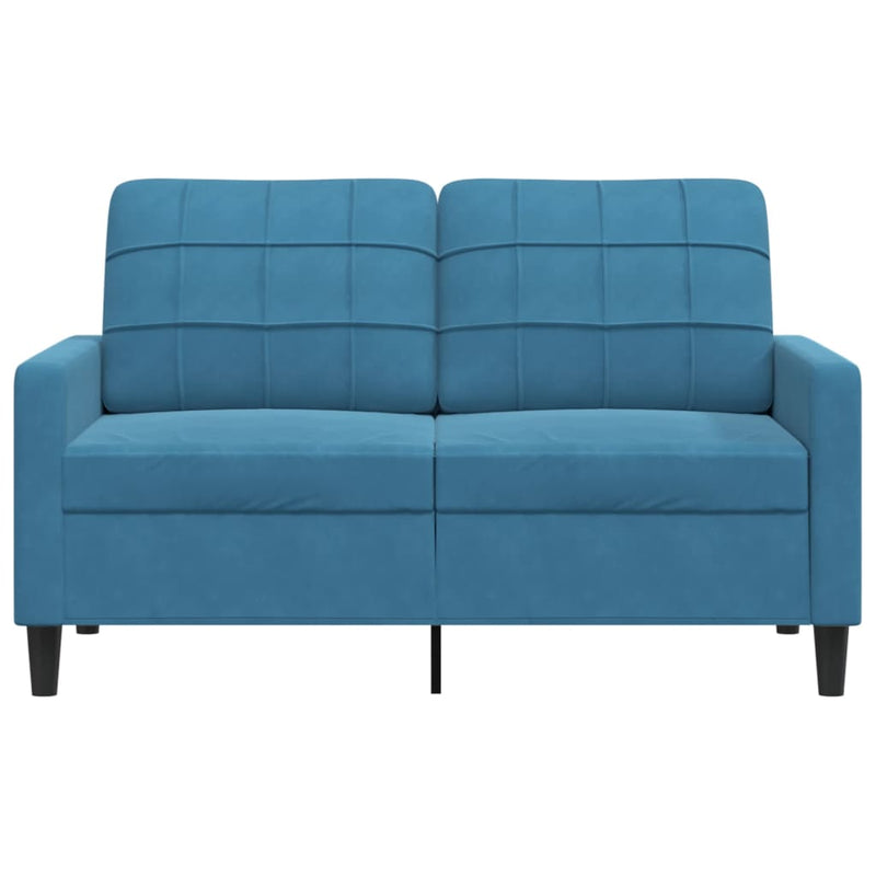 vidaXL kétszemélyes kék bársony kanapé 120 cm