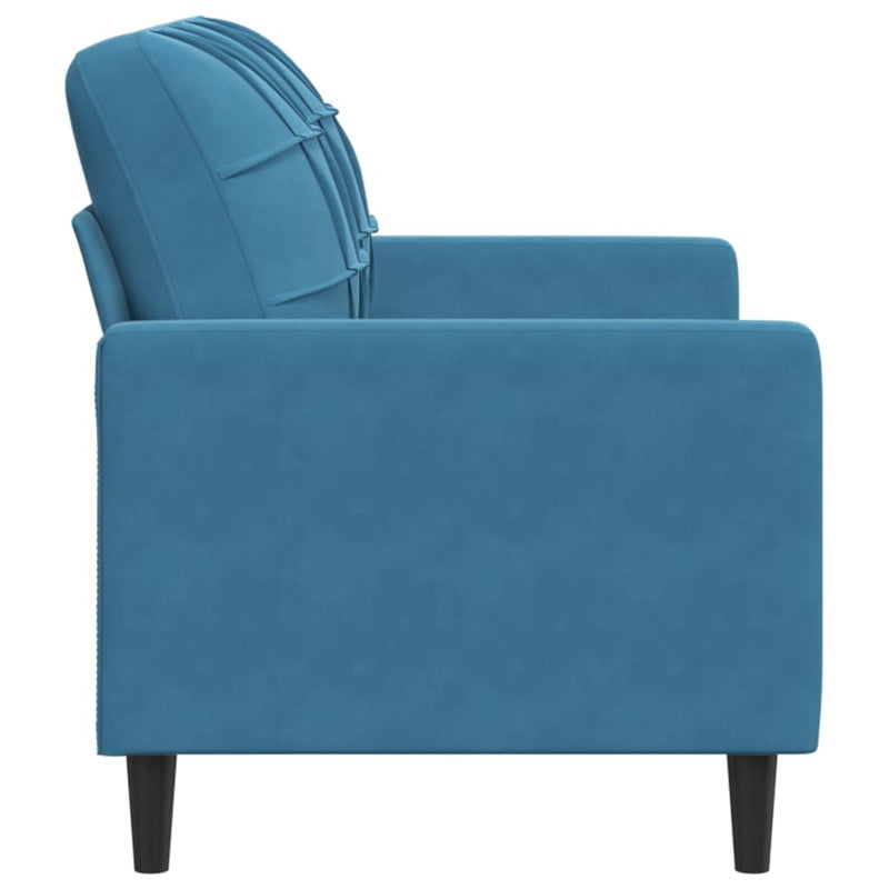 vidaXL kétszemélyes kék bársony kanapé 120 cm