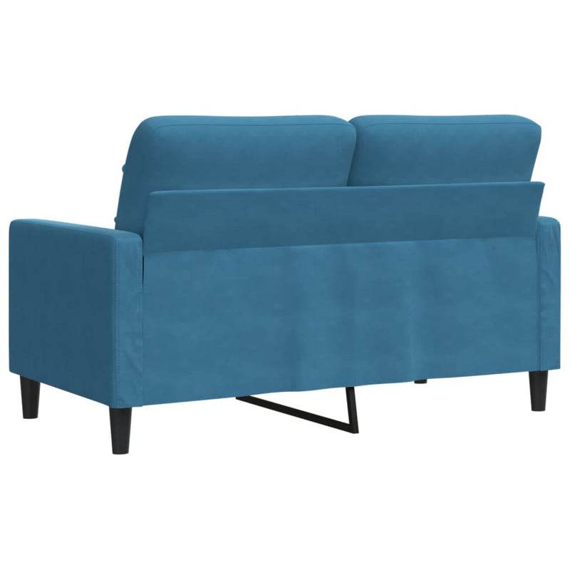 vidaXL kétszemélyes kék bársony kanapé 120 cm