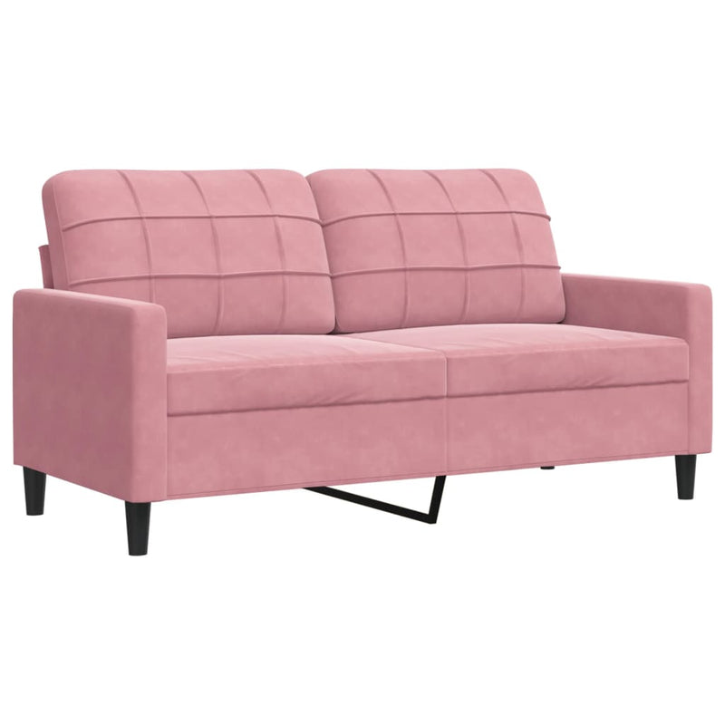 vidaXL kétszemélyes rózsaszín bársony kanapé 140 cm