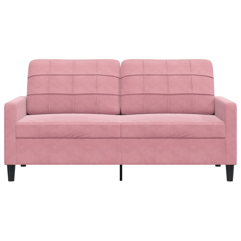 vidaXL kétszemélyes rózsaszín bársony kanapé 140 cm