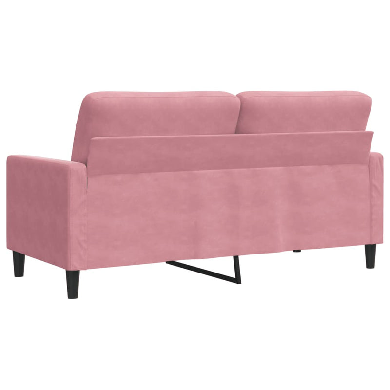 vidaXL kétszemélyes rózsaszín bársony kanapé 140 cm