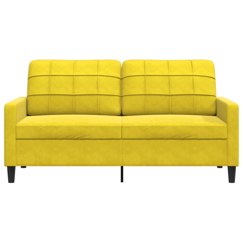 vidaXL kétszemélyes sárga bársony kanapé 140 cm