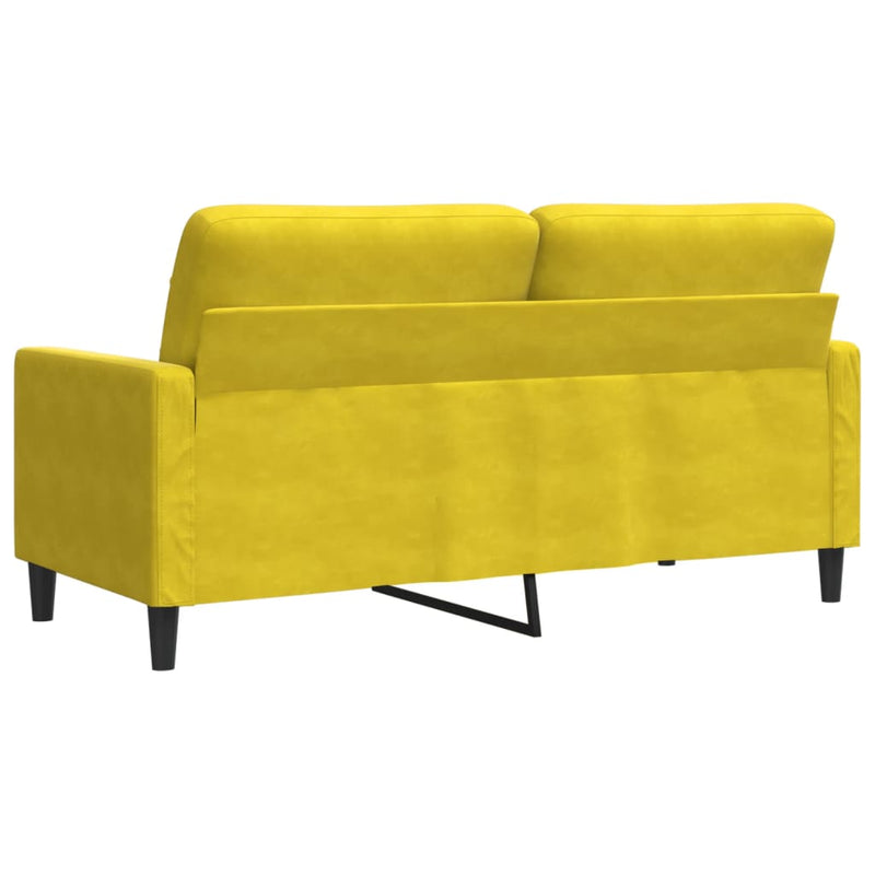 vidaXL kétszemélyes sárga bársony kanapé 140 cm