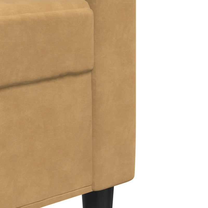 vidaXL kétszemélyes barna bársony kanapé 140 cm