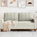 vidaXL kétszemélyes krémszínű bársony kanapé 140 cm