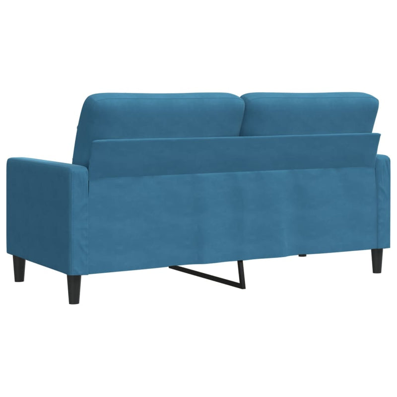 vidaXL kétszemélyes kék bársony kanapé 140 cm
