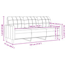 vidaXL 3 személyes sötétszöld bársony kanapé 180 cm