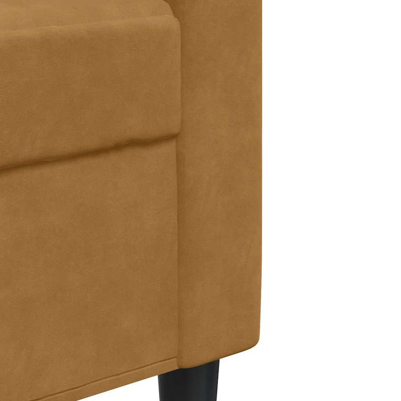 vidaXL 3 személyes barna bársony kanapé 180 cm