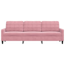 vidaXL 3 személyes rózsaszín bársony kanapé 210 cm