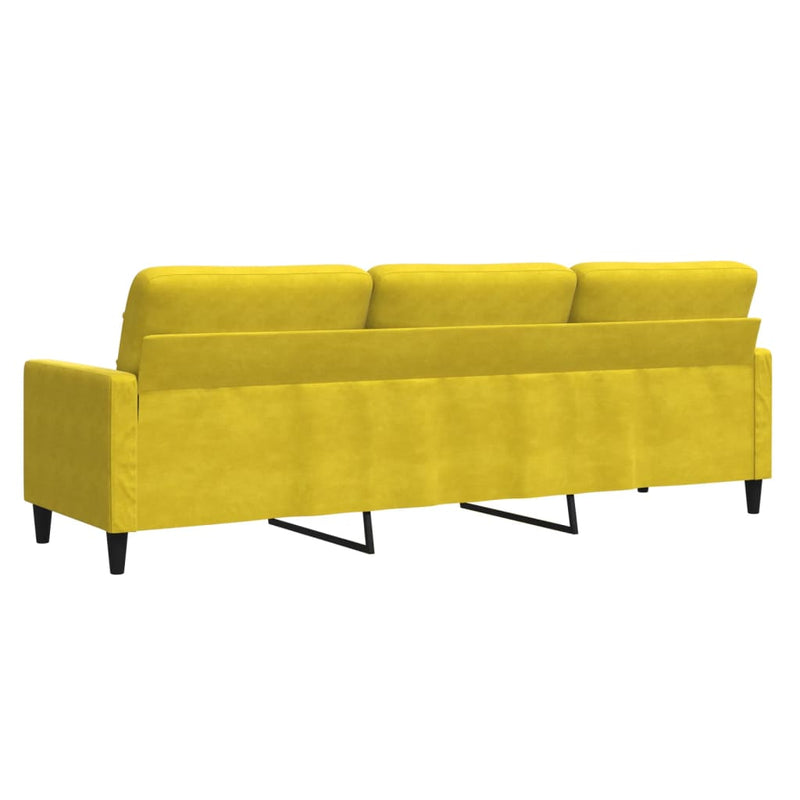 vidaXL 3 személyes sárga bársony kanapé 210 cm