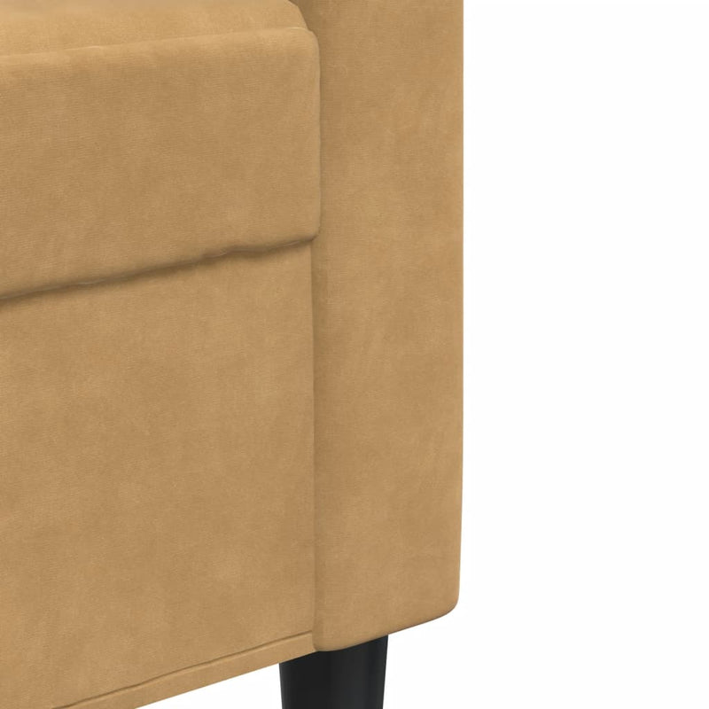 vidaXL 3 személyes barna bársony kanapé 210 cm