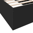 vidaXL fekete szerelt fa ágykeret 75 x 190 cm