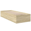 vidaXL sonoma tölgy színű szerelt fa ágykeret matrac nélkül 75x190 cm