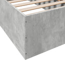 vidaXL betonszürke szerelt fa ágykeret 75 x 190 cm