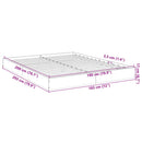 vidaXL füstös tölgy színű szerelt fa ágykeret matrac nélkül 180x200 cm