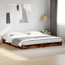 vidaXL füstös tölgy színű szerelt fa ágykeret matrac nélkül 180x200 cm