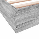 vidaXL szürke sonoma színű szerelt fa ágykeret matrac nélkül 160x200cm