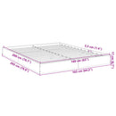 vidaXL szürke sonoma színű szerelt fa ágykeret matrac nélkül 160x200cm