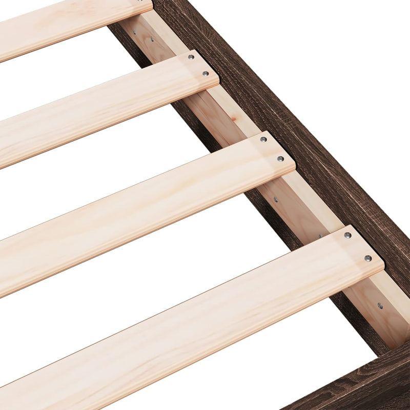 vidaXL barna tölgy színű szerelt fa ágykeret matrac nélkül 120x190 cm